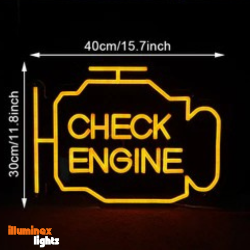 Check Engine Neon Sign