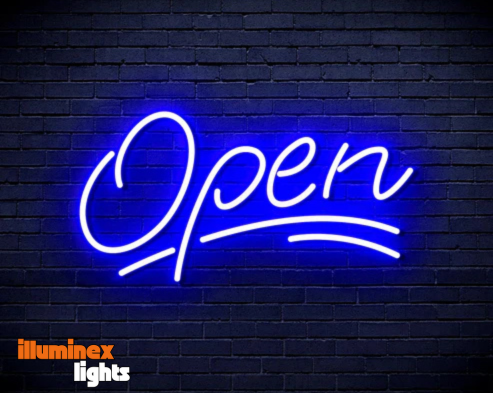 Open Neon Sign - Style 3