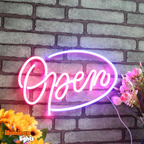 Open Neon Sign - Style 2