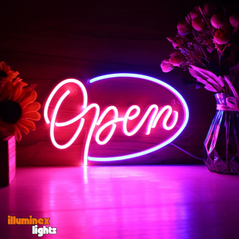 Open Neon Sign - Style 2