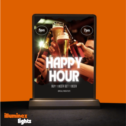 Wiederaufladbarer LED-Display (beidseitig beleuchtet)