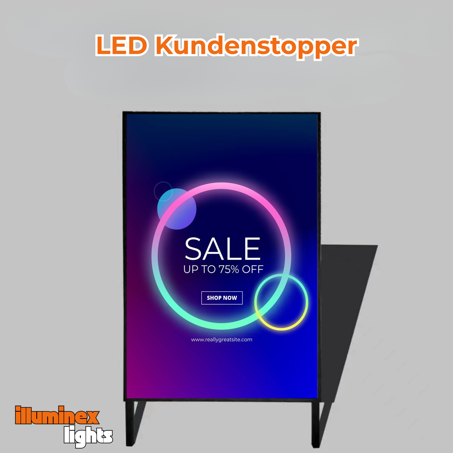 LED-Kundenstopper für den Innenbereich